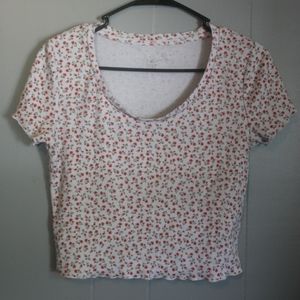 Wallflower white floral crop top